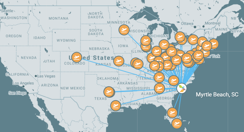 Myrtle Beach International Airport Adds 10 Non Stop Destinations